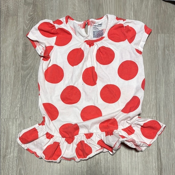 4/$30 Red Polka Dot Ruffle top - Picture 1 of 1